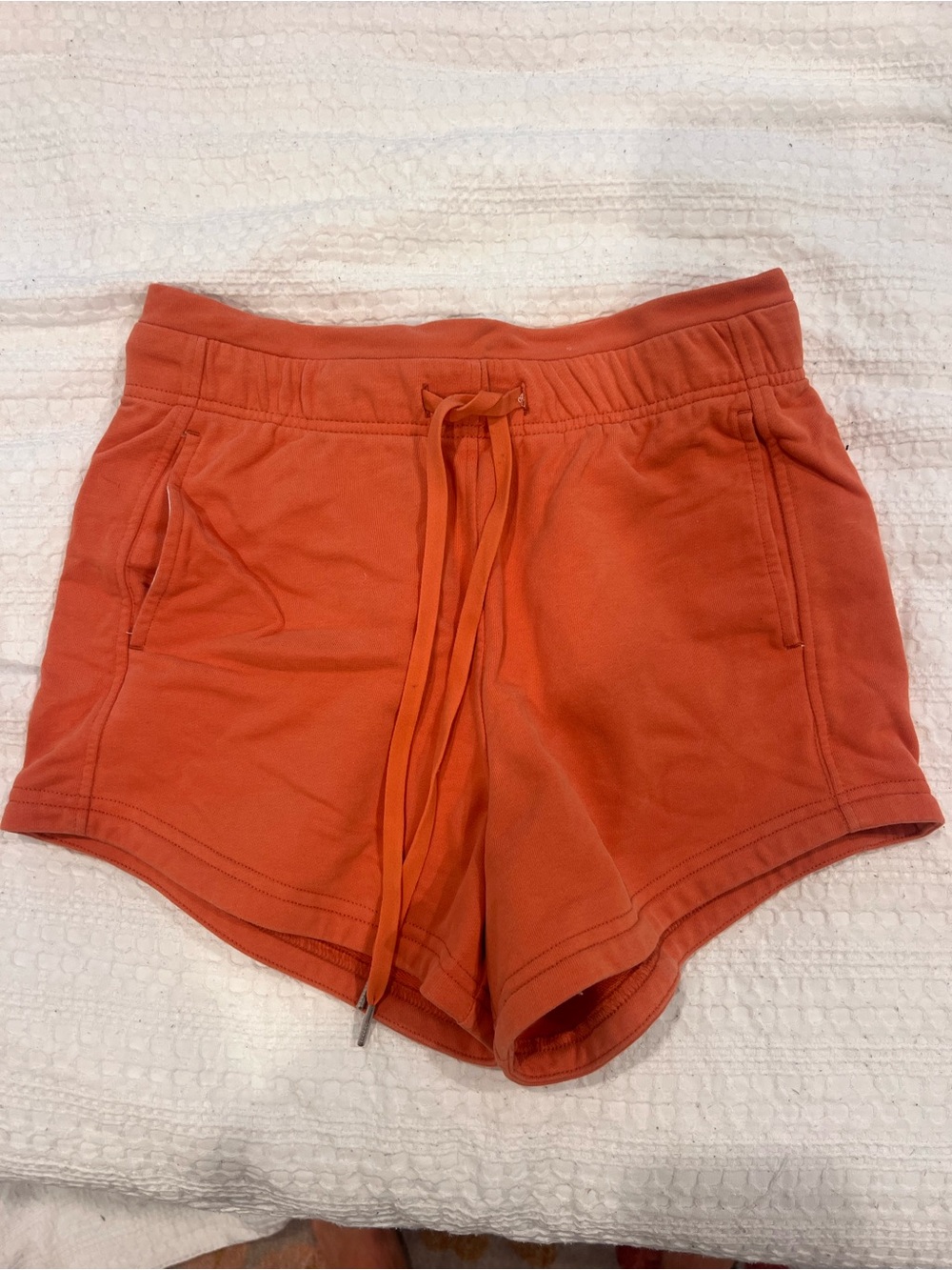 Women’s Orange Drawstring Casual Shorts